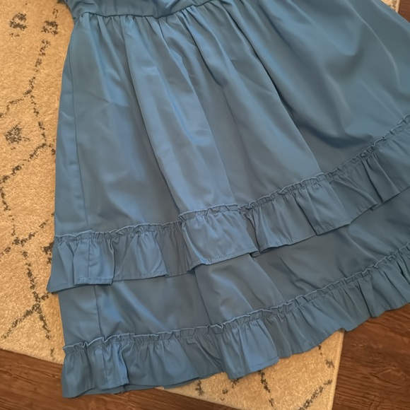 Blue Ruffle Dress L - Picture 2 of 8